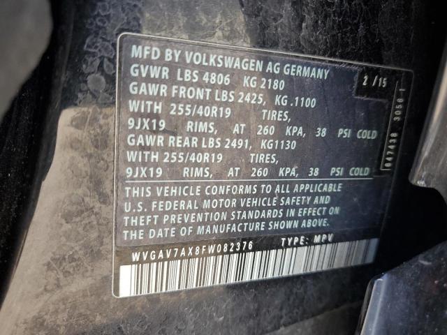 Photo 12 VIN: WVGAV7AX8FW082376 - VOLKSWAGEN TIGUAN S 