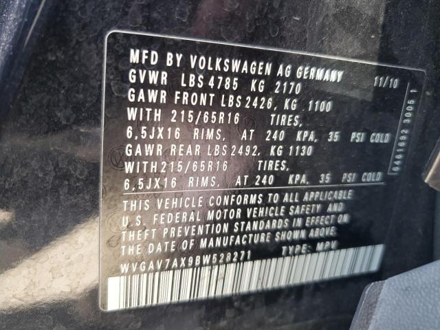 Photo 13 VIN: WVGAV7AX9BW528271 - VOLKSWAGEN TIGUAN S 