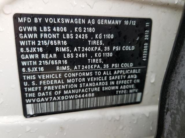 Photo 13 VIN: WVGAV7AX9DW044488 - VOLKSWAGEN TIGUAN 