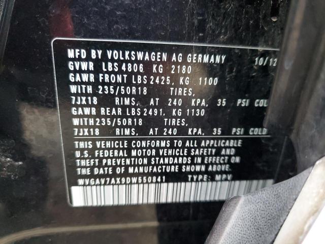 Photo 9 VIN: WVGAV7AX9DW550841 - VOLKSWAGEN TIGUAN S 