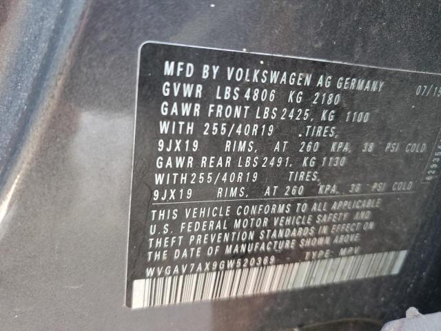 Photo 13 VIN: WVGAV7AX9GW520369 - VOLKSWAGEN TIGUAN S 