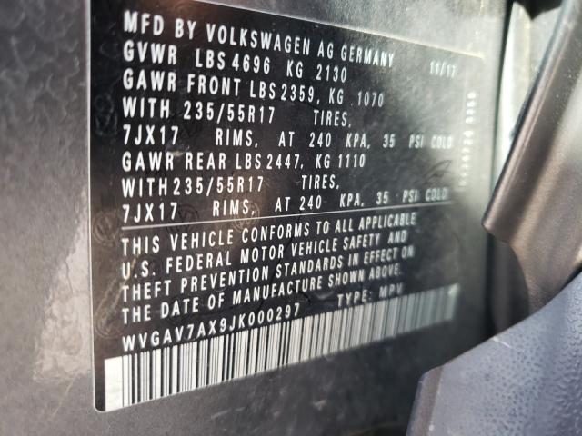 Photo 9 VIN: WVGAV7AX9JK000297 - VOLKSWAGEN TIGUAN 