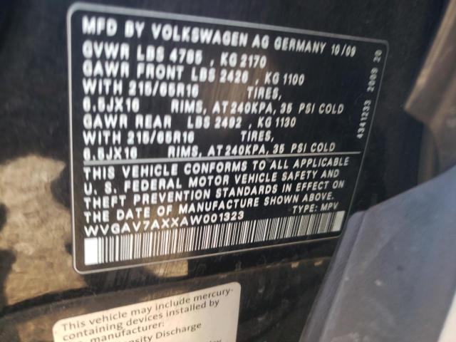 Photo 12 VIN: WVGAV7AXXAW001323 - VOLKSWAGEN TIGUAN S 