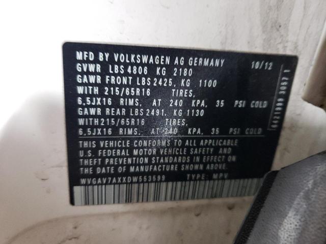 Photo 11 VIN: WVGAV7AXXDW553599 - VOLKSWAGEN TIGUAN 