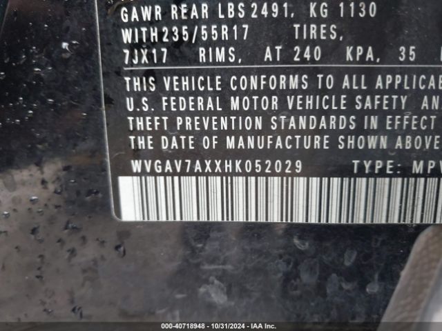 Photo 8 VIN: WVGAV7AXXHK052029 - VOLKSWAGEN TIGUAN 