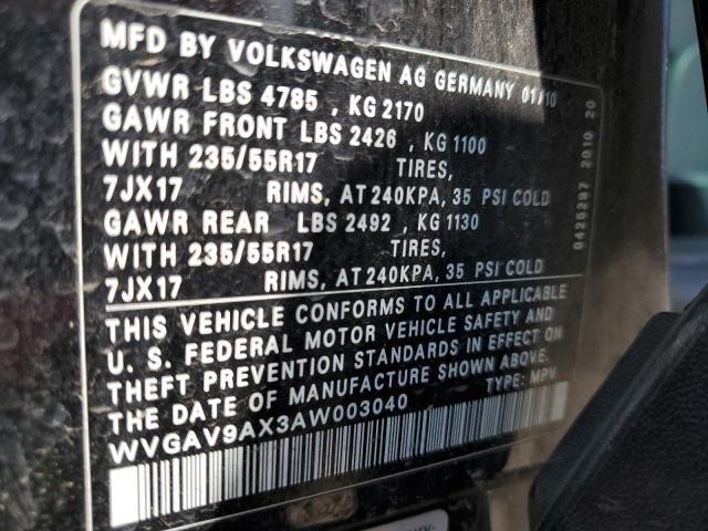 Photo 11 VIN: WVGAV9AX3AW003040 - VOLKSWAGEN TIGUAN 