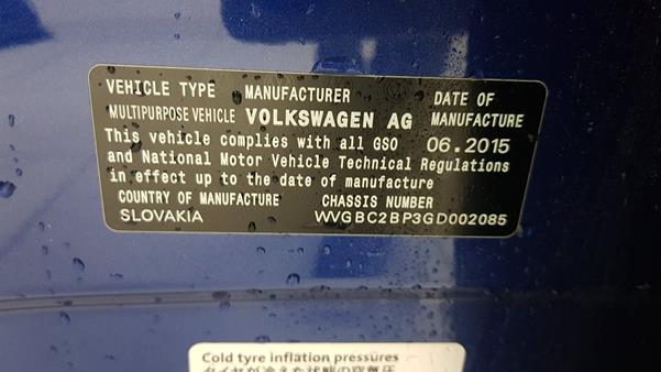 Photo 2 VIN: WVGBC2BP3GD002085 - VOLKSWAGEN TOUAREG 