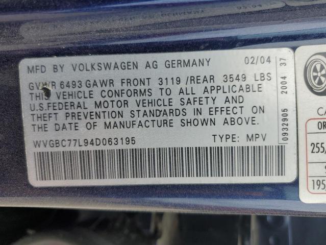 Photo 11 VIN: WVGBC77L94D063195 - VOLKSWAGEN TOUAREG 