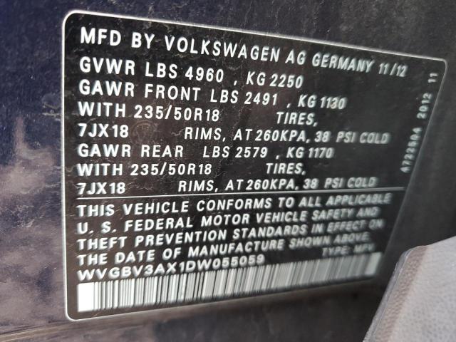 Photo 11 VIN: WVGBV3AX1DW055059 - VOLKSWAGEN TIGUAN 