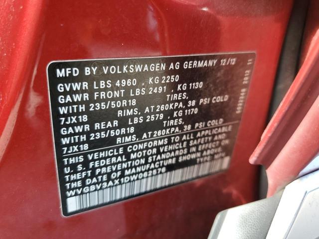 Photo 9 VIN: WVGBV3AX1DW062576 - VOLKSWAGEN TIGUAN 