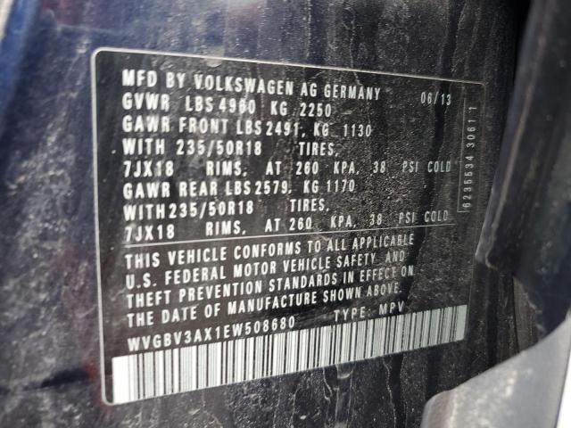 Photo 11 VIN: WVGBV3AX1EW508680 - VOLKSWAGEN TIGUAN 