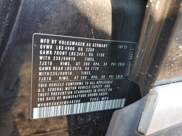 Photo 12 VIN: WVGBV3AX3EW548288 - VOLKSWAGEN TIGUAN S 