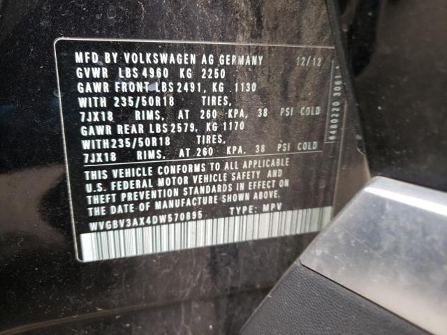 Photo 9 VIN: WVGBV3AX4DW570895 - VOLKSWAGEN TIGUAN S 