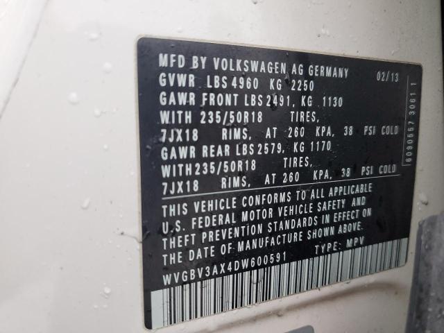 Photo 12 VIN: WVGBV3AX4DW600591 - VOLKSWAGEN TIGUAN 