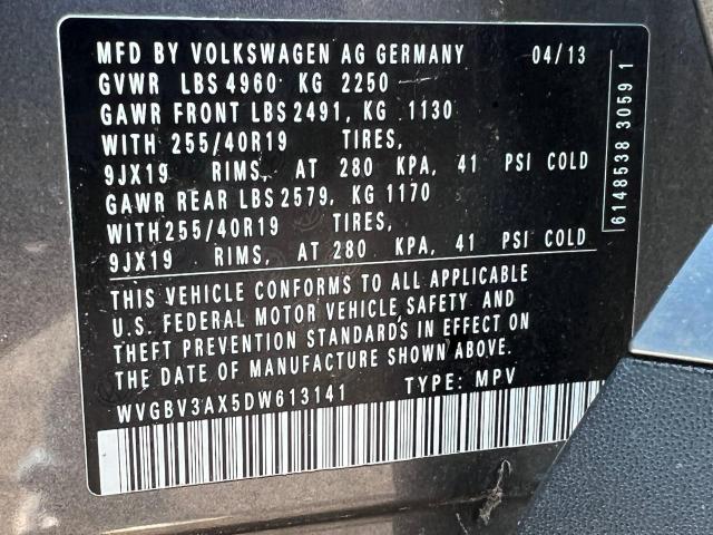 Photo 9 VIN: WVGBV3AX5DW613141 - VOLKSWAGEN TIGUAN S 