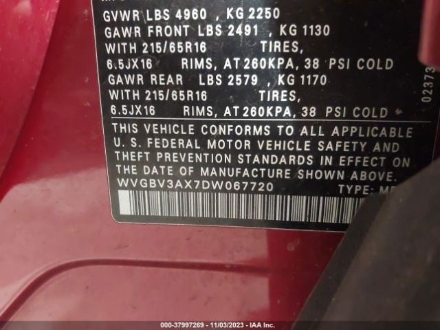 Photo 8 VIN: WVGBV3AX7DW067720 - VOLKSWAGEN TIGUAN 