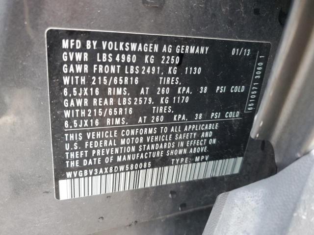 Photo 12 VIN: WVGBV3AX8DW580085 - VOLKSWAGEN TIGUAN 