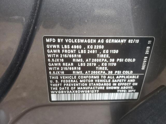 Photo 11 VIN: WVGBV3AX9DW081277 - VOLKSWAGEN TIGUAN S 