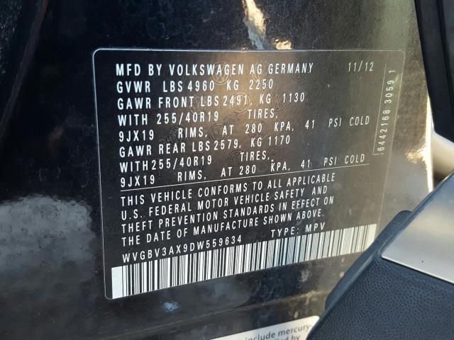 Photo 9 VIN: WVGBV3AX9DW559634 - VOLKSWAGEN TIGUAN 