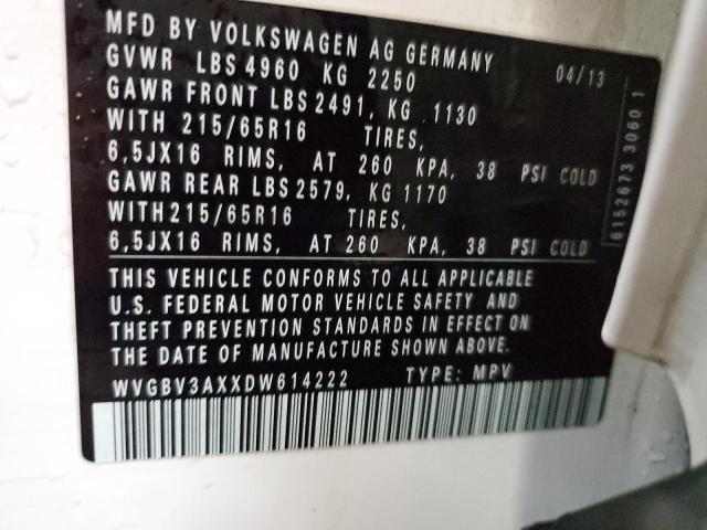 Photo 12 VIN: WVGBV3AXXDW614222 - VOLKSWAGEN TIGUAN 