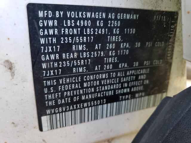 Photo 12 VIN: WVGBV3AXXEW555013 - VOLKSWAGEN TIGUAN 