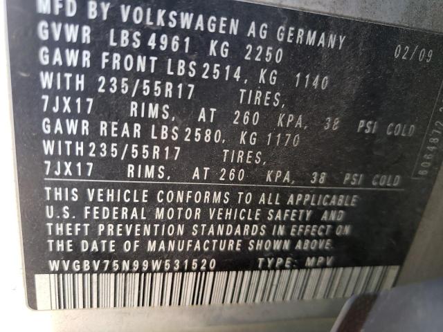 Photo 12 VIN: WVGBV75N99W531520 - VOLKSWAGEN TIGUAN SE 