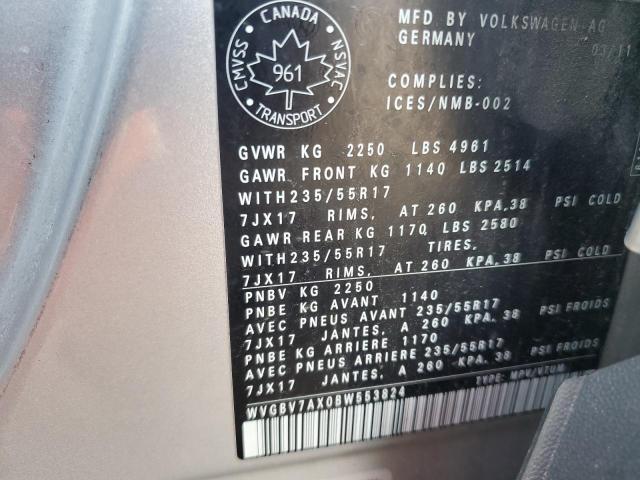 Photo 12 VIN: WVGBV7AX0BW553824 - VOLKSWAGEN TIGUAN S 