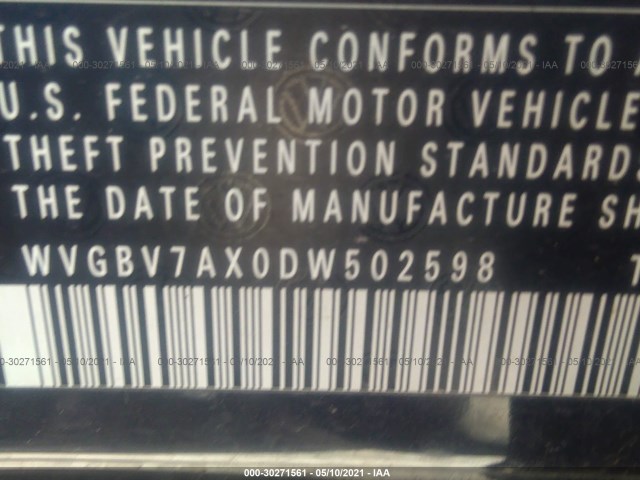 Photo 8 VIN: WVGBV7AX0DW502598 - VOLKSWAGEN TIGUAN 