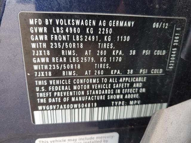 Photo 12 VIN: WVGBV7AX0DW504819 - VOLKSWAGEN TIGUAN 