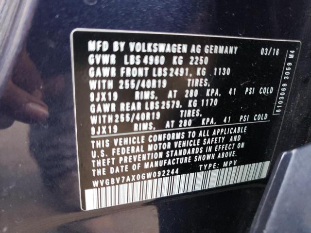 Photo 12 VIN: WVGBV7AX0GW092244 - VOLKSWAGEN TIGUAN 