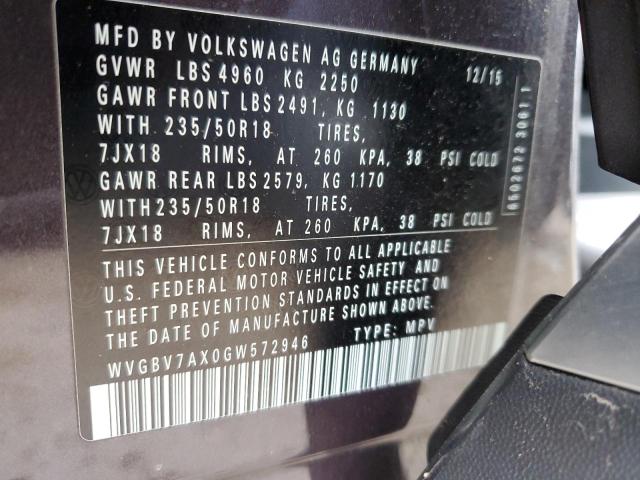 Photo 11 VIN: WVGBV7AX0GW572946 - VOLKSWAGEN TIGUAN 