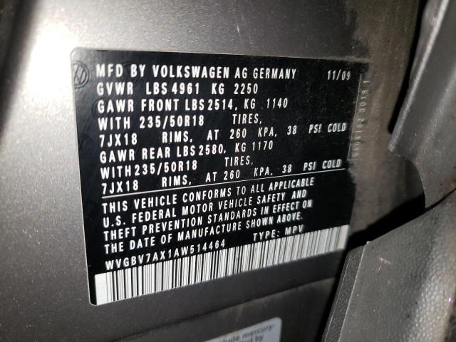 Photo 11 VIN: WVGBV7AX1AW514464 - VOLKSWAGEN TIGUAN 