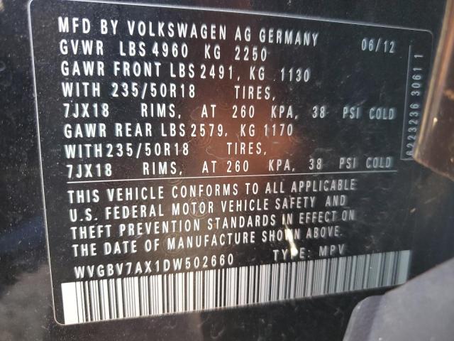 Photo 12 VIN: WVGBV7AX1DW502660 - VOLKSWAGEN TIGUAN S 