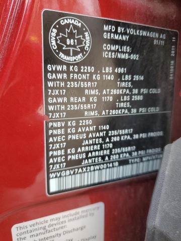 Photo 11 VIN: WVGBV7AX2BW001418 - VOLKSWAGEN TIGUAN LIM 