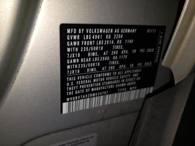 Photo 9 VIN: WVGBV7AX2BW534787 - VOLKSWAGEN TIGUAN 