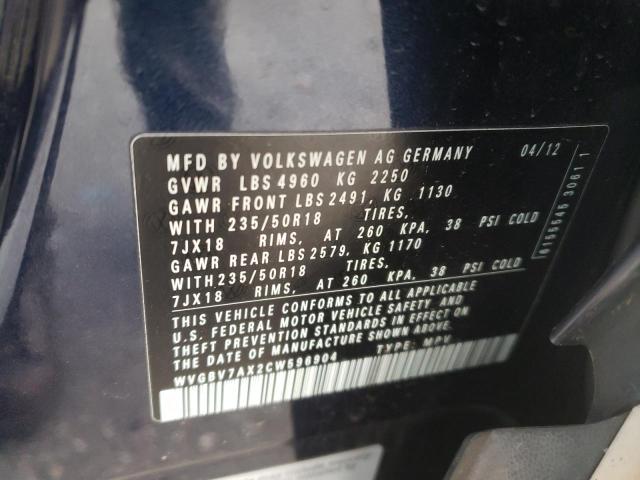 Photo 9 VIN: WVGBV7AX2CW596904 - VOLKSWAGEN TIGUAN 