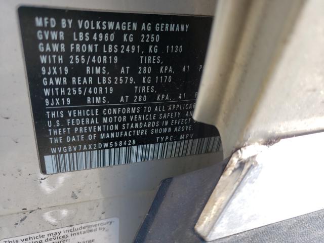 Photo 9 VIN: WVGBV7AX2DW558428 - VOLKSWAGEN TIGUAN S 