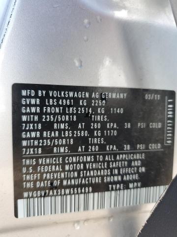 Photo 13 VIN: WVGBV7AX3BW555499 - VOLKSWAGEN TIGUAN S 