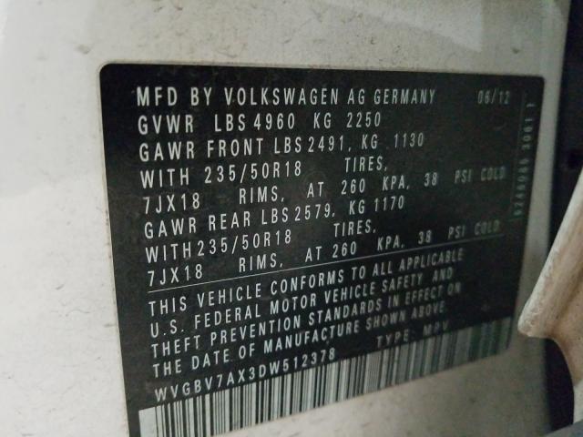 Photo 9 VIN: WVGBV7AX3DW512378 - VOLKSWAGEN TIGUAN 