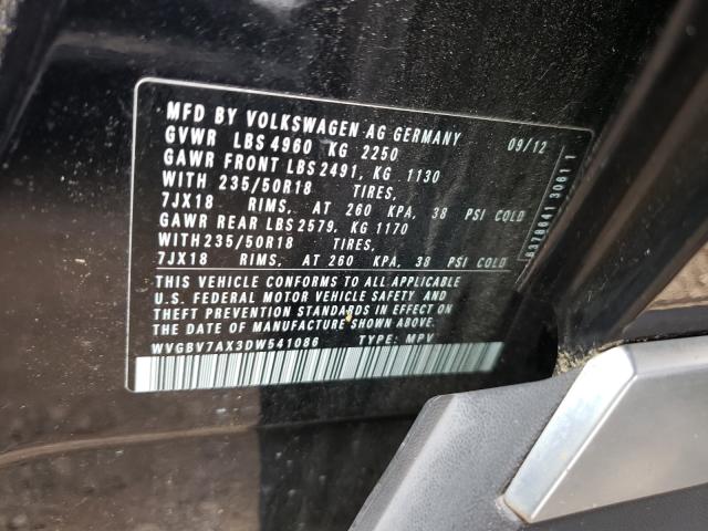 Photo 9 VIN: WVGBV7AX3DW541086 - VOLKSWAGEN TIGUAN S 