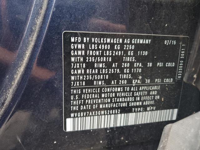 Photo 13 VIN: WVGBV7AX3GW526852 - VOLKSWAGEN TIGUAN S 