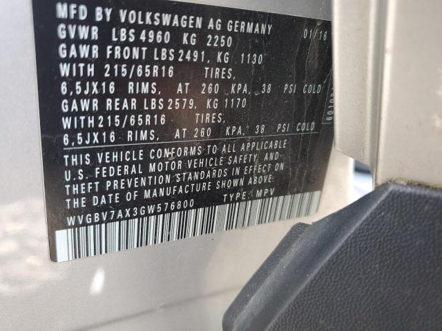 Photo 11 VIN: WVGBV7AX3GW576800 - VOLKSWAGEN TIGUAN 