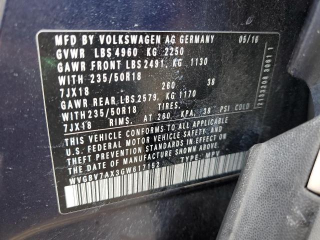 Photo 12 VIN: WVGBV7AX3GW617152 - VOLKSWAGEN TIGUAN S 