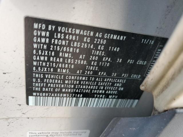 Photo 11 VIN: WVGBV7AX5BW527168 - VOLKSWAGEN TIGUAN S 