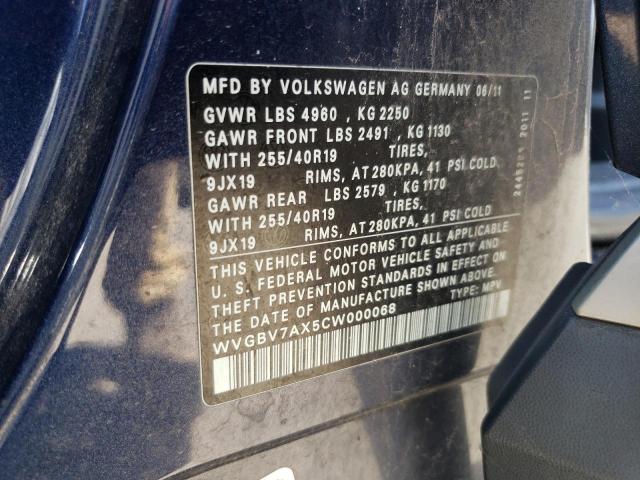 Photo 13 VIN: WVGBV7AX5CW000068 - VOLKSWAGEN TIGUAN 