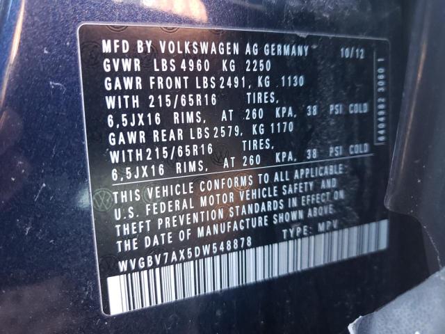 Photo 12 VIN: WVGBV7AX5DW548878 - VOLKSWAGEN TIGUAN 