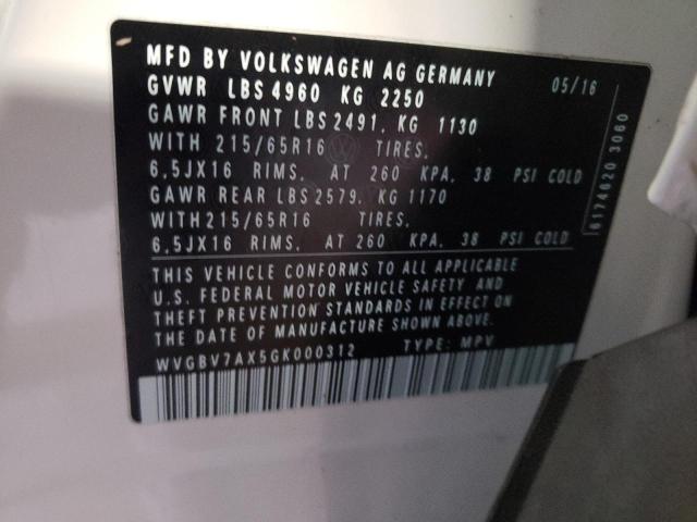 Photo 12 VIN: WVGBV7AX5GK000312 - VOLKSWAGEN TIGUAN 