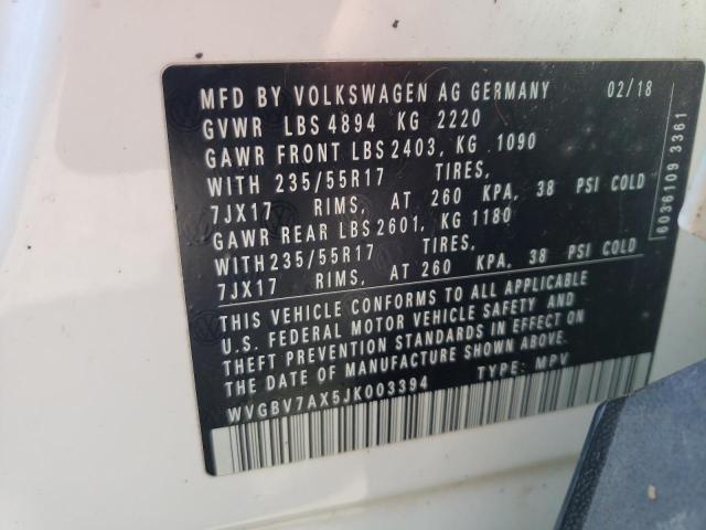 Photo 11 VIN: WVGBV7AX5JK003394 - VOLKSWAGEN TIGUAN LIM 