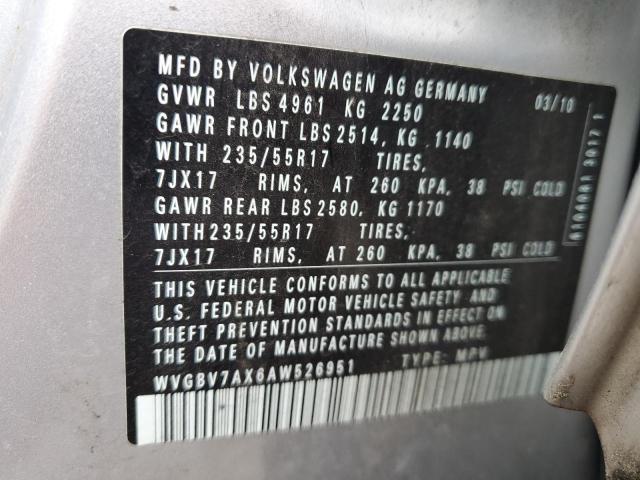 Photo 13 VIN: WVGBV7AX6AW526951 - VOLKSWAGEN TIGUAN 