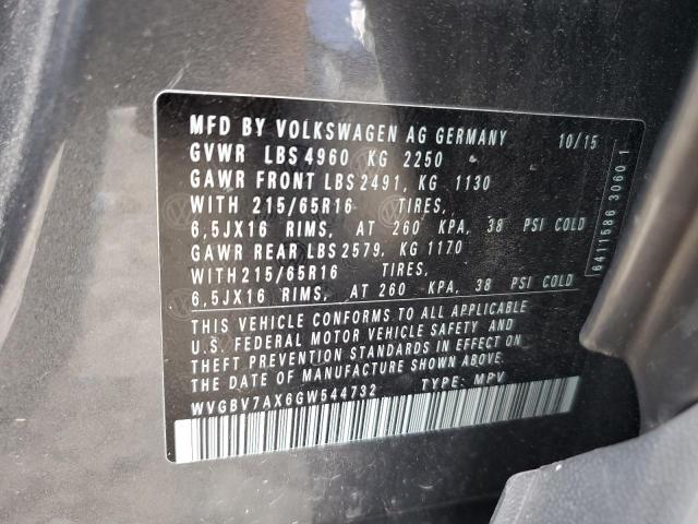 Photo 11 VIN: WVGBV7AX6GW544732 - VOLKSWAGEN TIGUAN S 